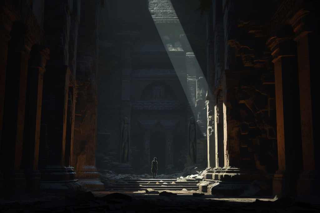 Shadow in the temple